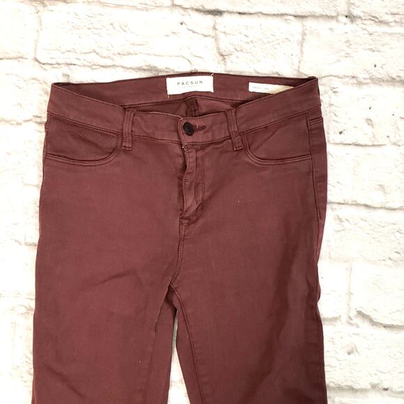 Pacsun women's Burgundy Jegging size 26/s - Picture 5 of 9